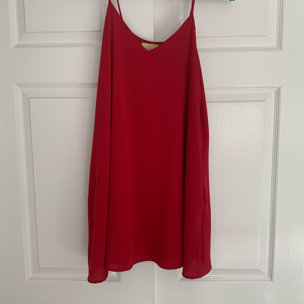 Red Shift Dress